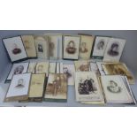 A collection of eighty cabinet cards
