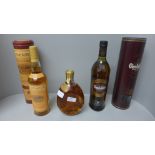 Three bottles of whisky; John Haig Dimple 12 Years; Glenfiddich Solera Reserve Single Malt, aged