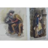 Two fine watercolours, signed Langham, dated 1871, largest 25 x 21cm