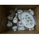 Collection of Wedgwood wild strawberry china and Royal Crown Derby, Derby Posies