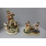 Two Capodimonte figures