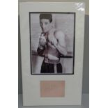 Boxing, an autograph display, Randolph Turpin