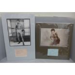 Boxing, two autograph displays, Freddie Mills and Archie Moore