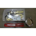 A collection of plated flatware and china trinket dishes **PLEASE NOTE THIS LOT IS NOT ELIGIBLE