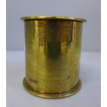 Trench art - A WWI shell lidded pot