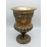 A George IV silver chalice, London 1822, 358g, 157mm