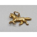 A hallmarked 9ct gold pony charm, 2g