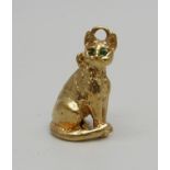 A 14k cat pendant/charm, 5.3g