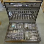 A Mappin & Webb canteen of cutlery in a wooden box, with key **PLEASE NOTE THIS LOT IS NOT