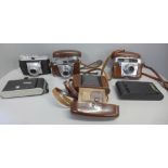 A collection of cameras including Agfa, Zeiss, Kodak, etc. (5)