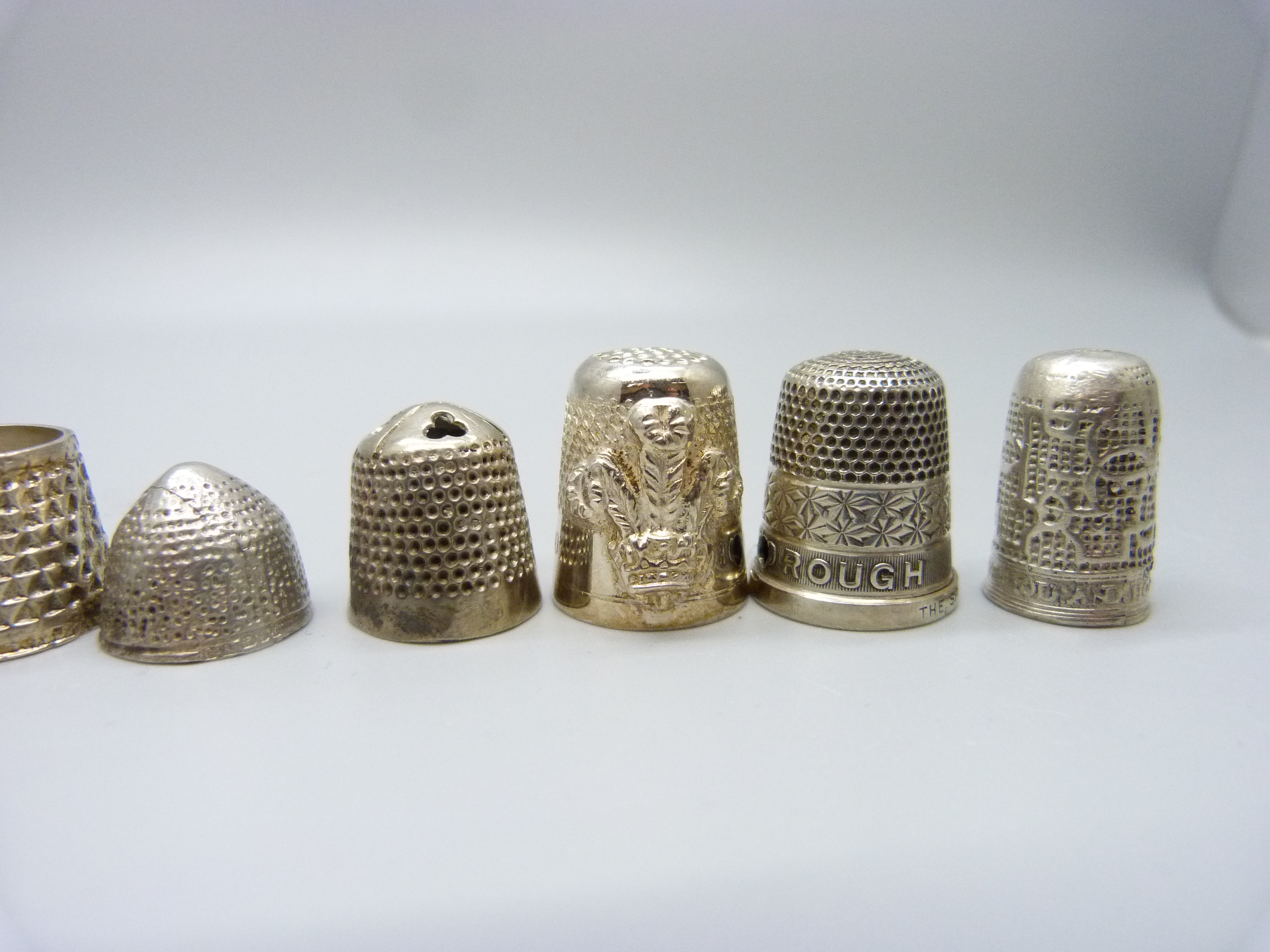Ten silver thimbles and one other - Bild 3 aus 3
