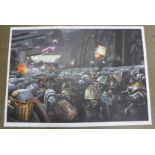 A Games Workshop Warhammer Art Poster 'Horus Rising' (A2 size)