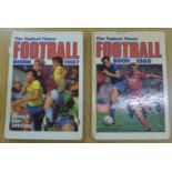 Two Topical Times football books, signed, including Molby, Hodge, Birtles, Hazard, Roeder,