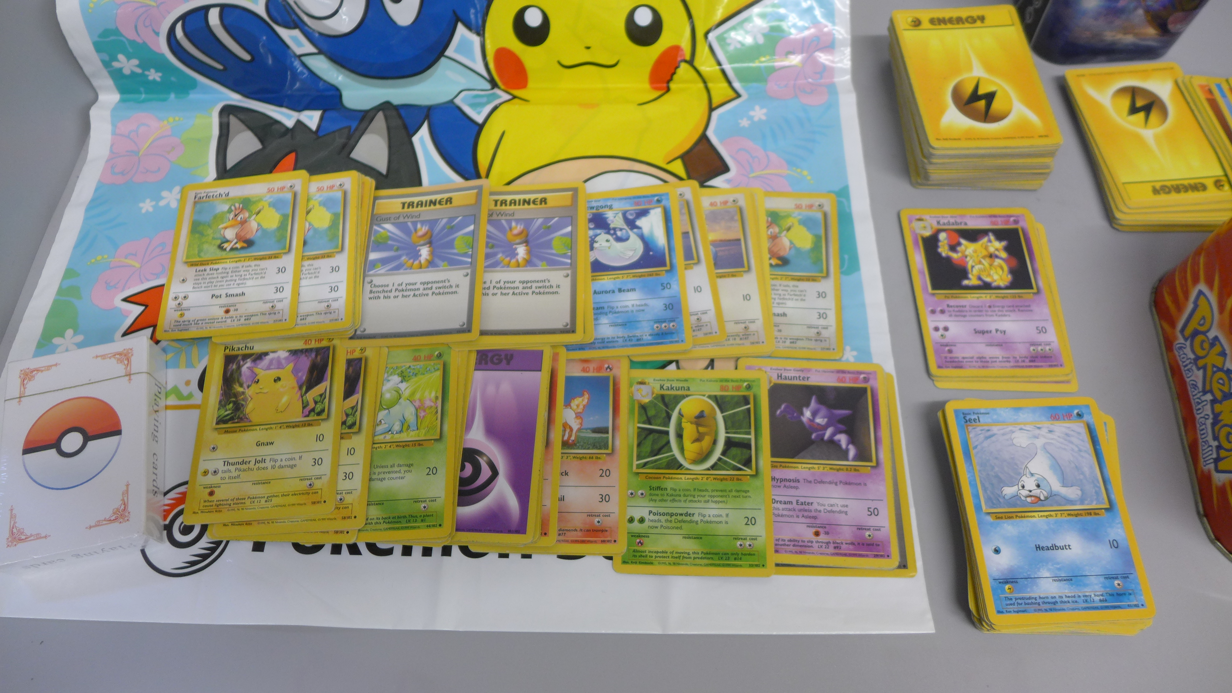 700 Pokemon base set cards including collector tins and book, etc. - Image 2 of 3