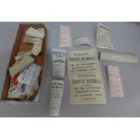 A collection of twenty-five old chemist bottle paper labels
