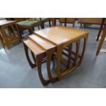 A teak nest of tables