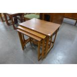 A teak nest of tables