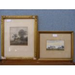 Two 19th Century English School landscapes, watercolour, framed