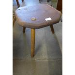 An elm kitchen stool