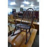 An Ercol Golden Dawn elm and beech Quaker rocking chair