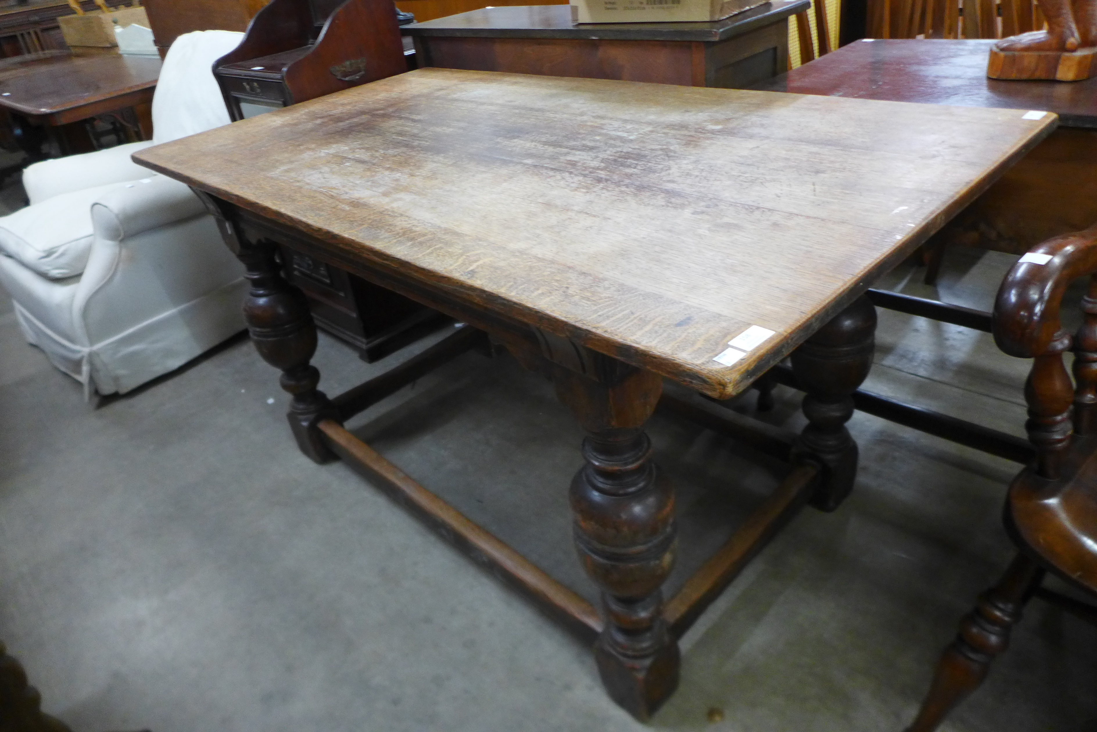 A 17th Century style oak refectory table