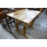 A French pine kitchen table