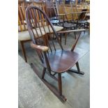 An Ercol Golden Dawn elm and beech Quaker rocking chair