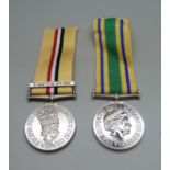 Two replica Iraq medals