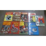 Eight football books including six The Topical Times and one BBC Sportsview book **PLEASE NOTE