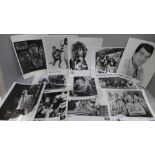 Pop music original promotional photographs including Iron Maiden, Tina Turner, Hollies, etc. (17)