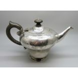 A Victorian silver bachelors teapot, London 1863, George Angell, 317g