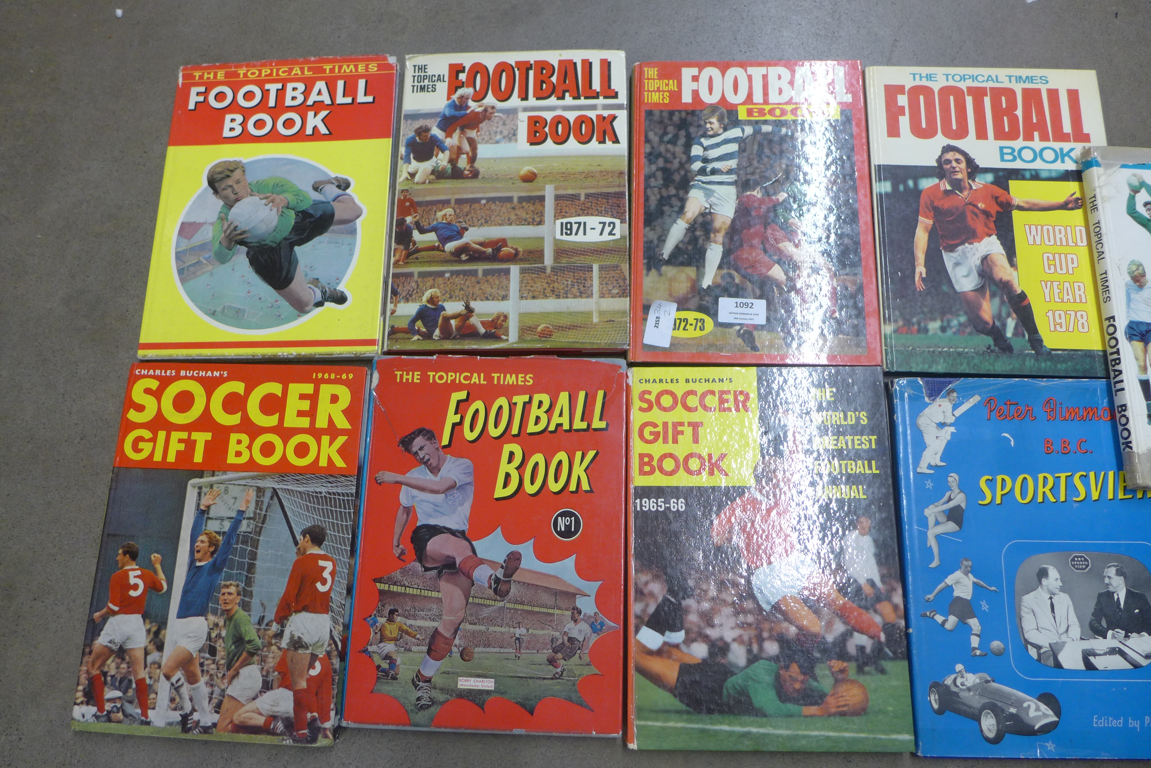 Eight football books including six The Topical Times and one BBC Sportsview book **PLEASE NOTE - Image 2 of 2