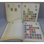 Stamps; two Strand stamp albums with world collections