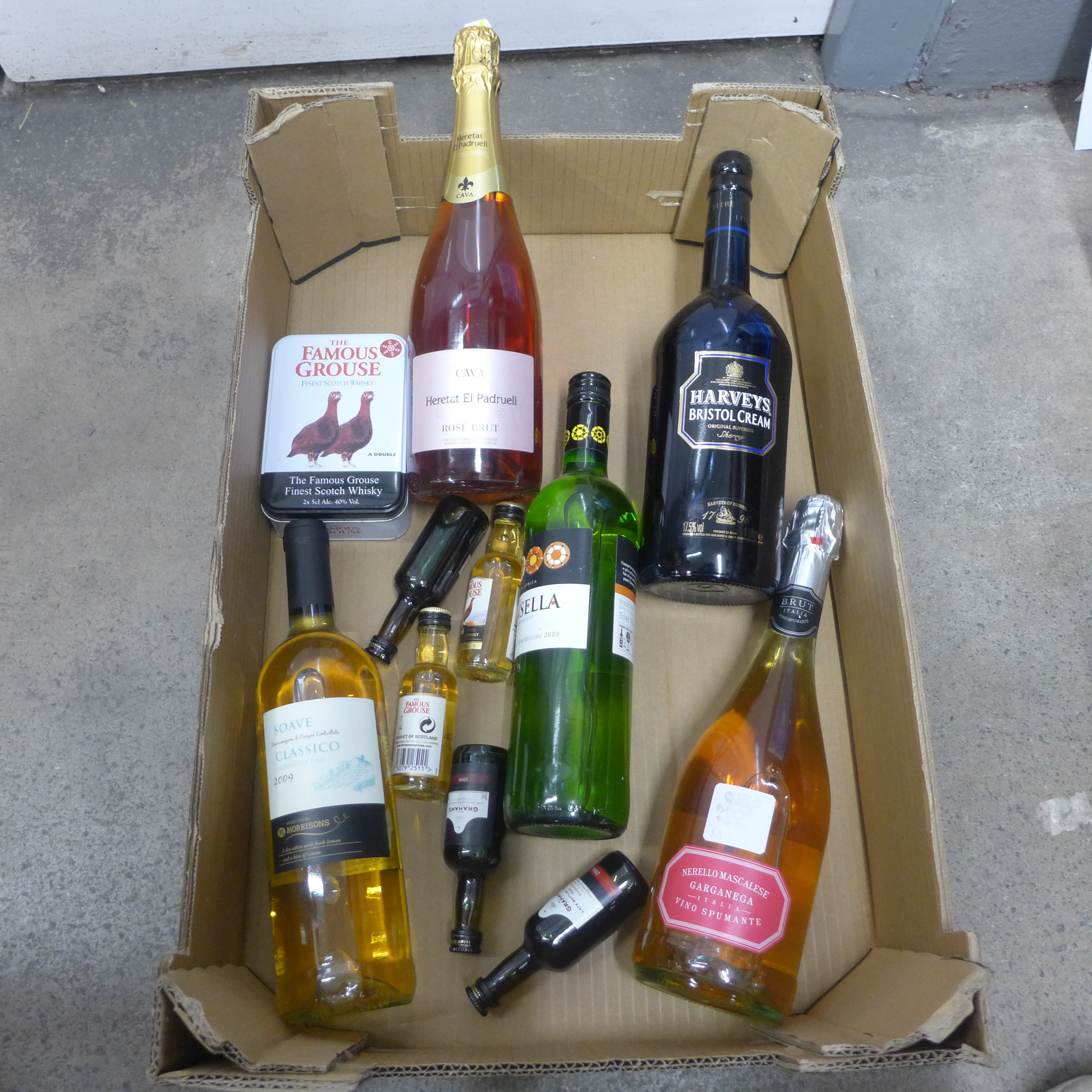 Harveys Bristol Cream, wine and whisky miniatures **PLEASE NOTE THIS LOT IS NOT ELIGIBLE FOR POSTING