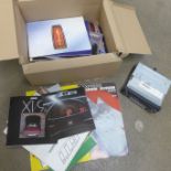 A box of vintage car brochures, 1960's onwards and a Pioneer DEH-6200BT car CD/radio player **PLEASE