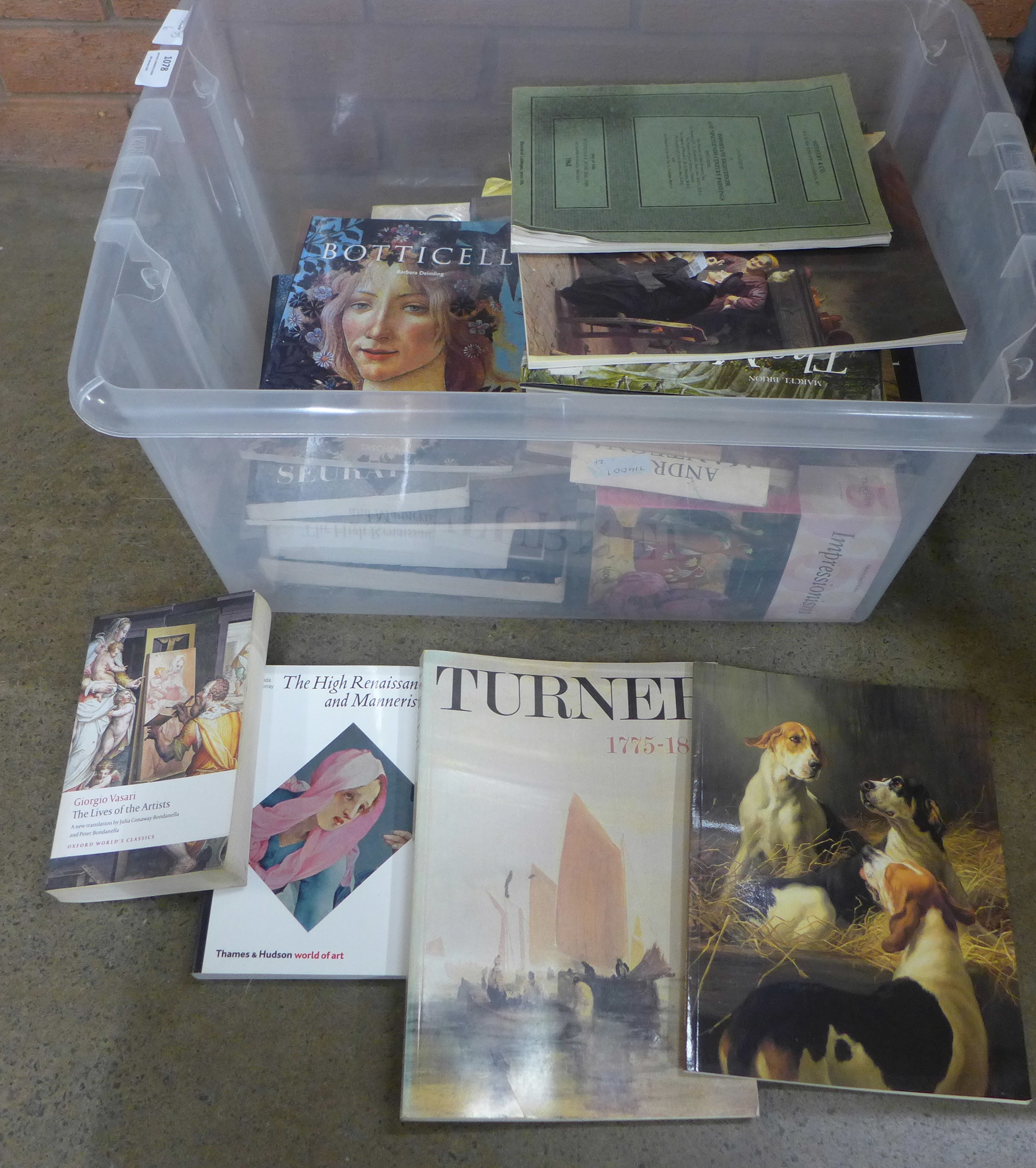 A box of art books and art theory and history books **PLEASE NOTE THIS LOT IS NOT ELIGIBLE FOR