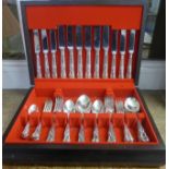 A silver plated canteen of cutlery