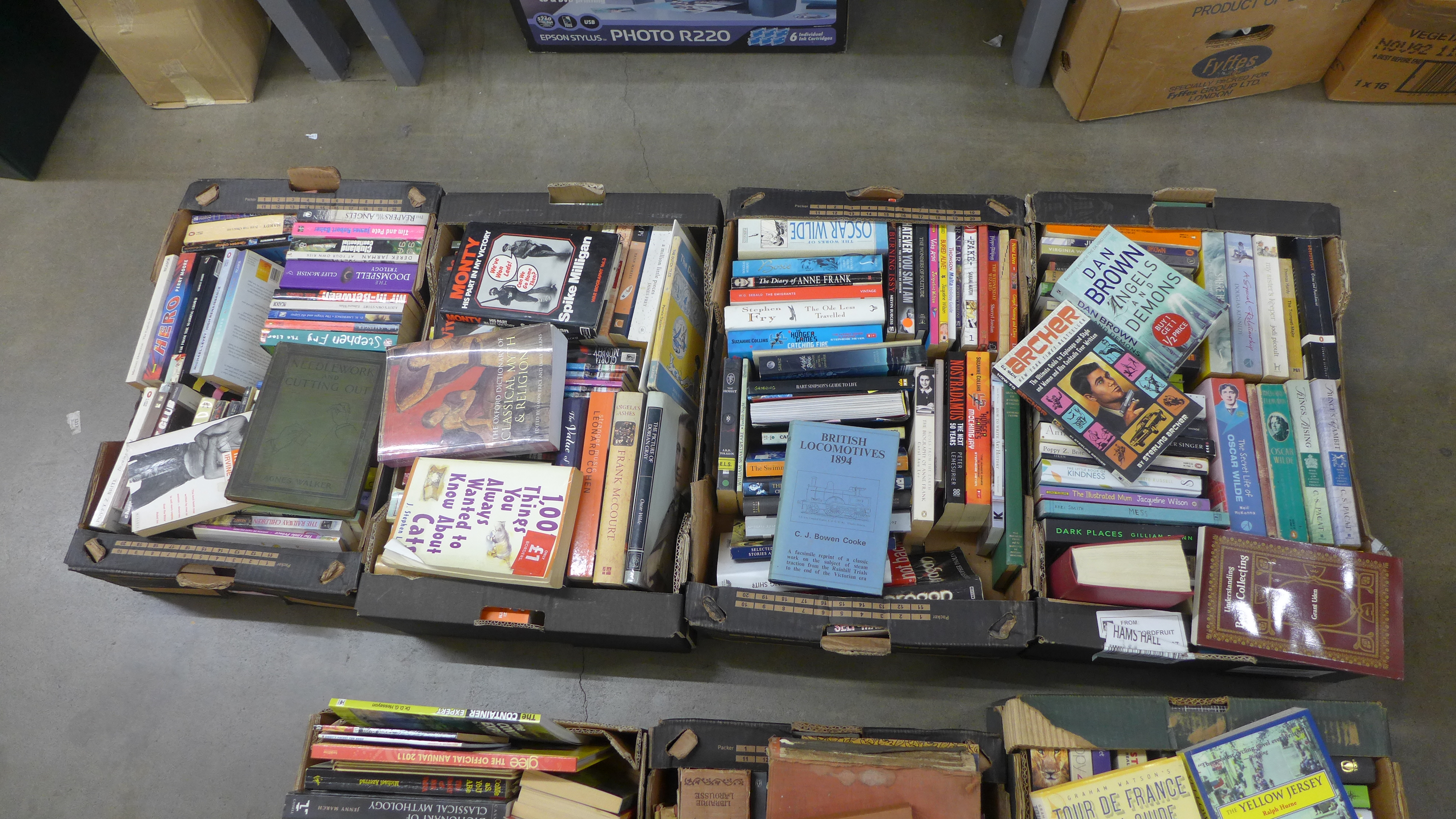 Seven boxes of books; novels - children's, youth and adult, classics, history, horror, sports, - Image 3 of 3