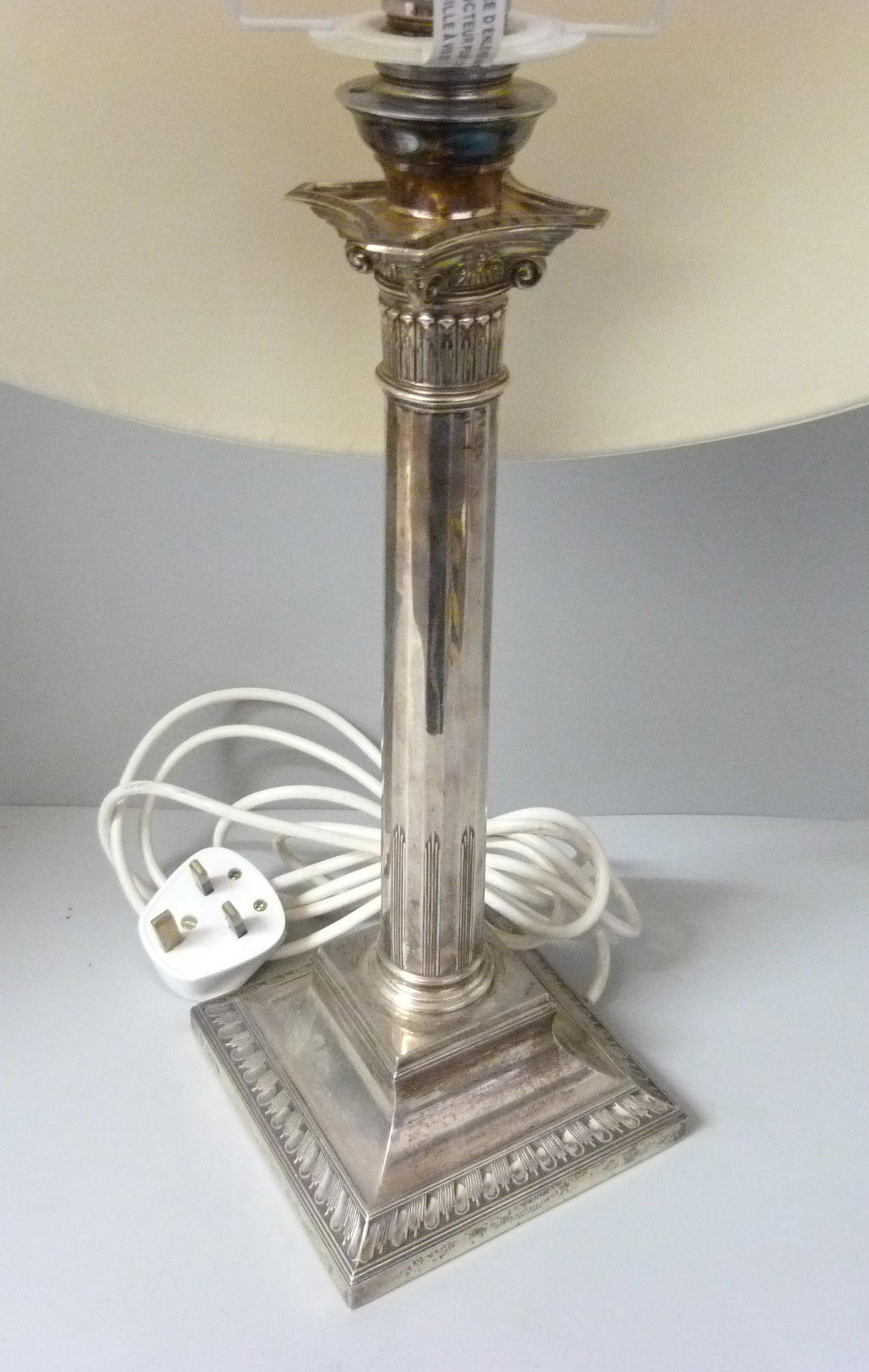 A silver candlestick lamp, Sheffield 1923 - Image 6 of 6