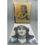 Beatles related press photographs of John Lennon and one of George Harrison in Australia