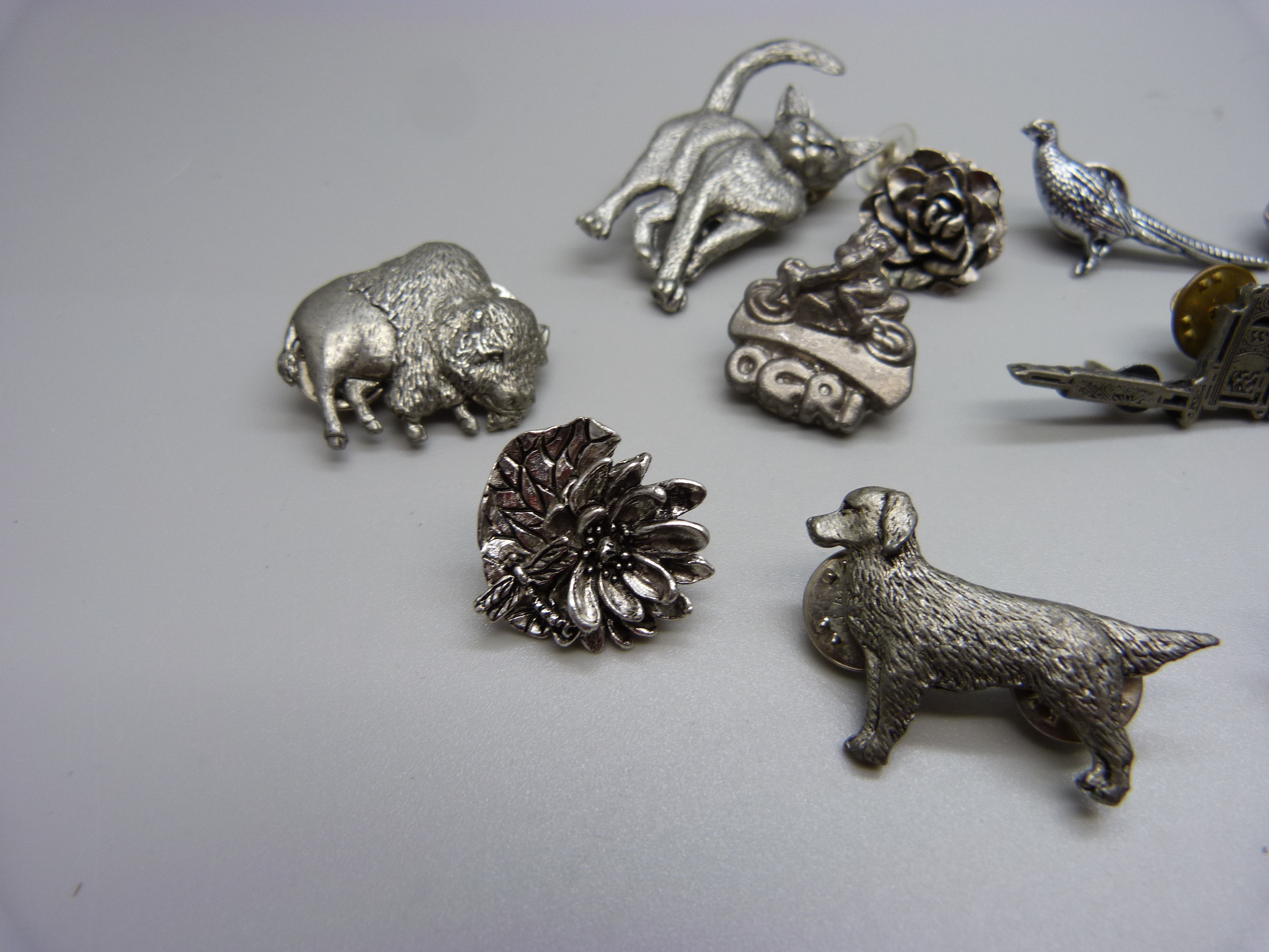 Fourteen pewter brooches - Image 2 of 3