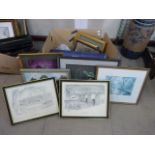 A quantity of assorted prints, etc., including signed Pollyanna Pickering prints