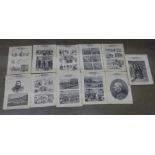 A collection of twenty issues of The Graphic, an illustrated weekly newspaper from 1880