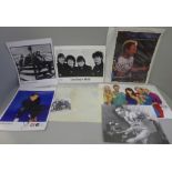 Pop music autograph selection including Paul Rodgers (Free), Craig David, Steps, etc.