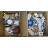 Two boxes of mixed china **PLEASE NOTE THIS LOT IS NOT ELIGIBLE FOR POSTING AND PACKING**