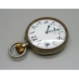 A Goliath pocket watch with Arabic numerals