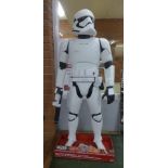 A Star Wars First Order Stormtrooper Battle Buddy figure with remote, 124cm