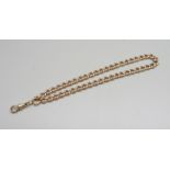 A 9ct gold chain, each link marked, 13.1g