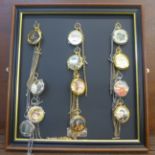 A collection of twelve The Official Elvis Presley Pocket Watch Collection, all with chains