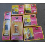 A collection of boxed Sindy accessories; Housework, Floor Cupboard, Hair Dryer, Sink and Hob Unit,